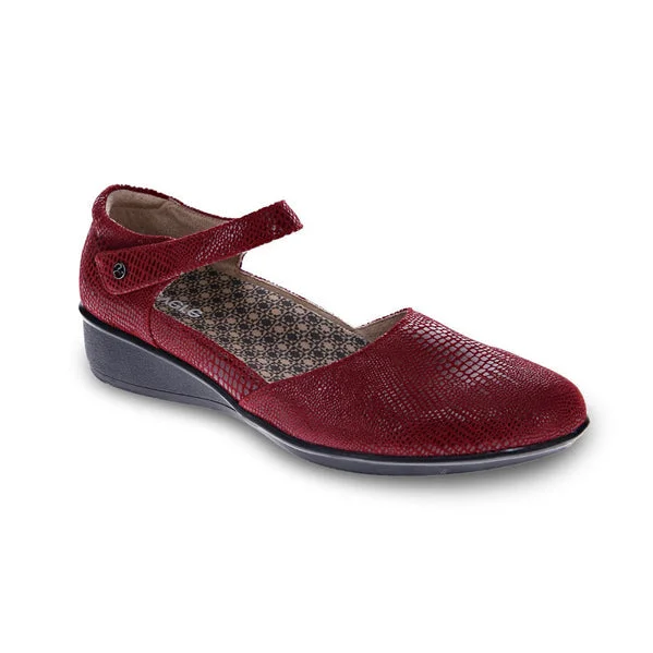 Revere Women's Osaka Mary Jane Cherry Lizard