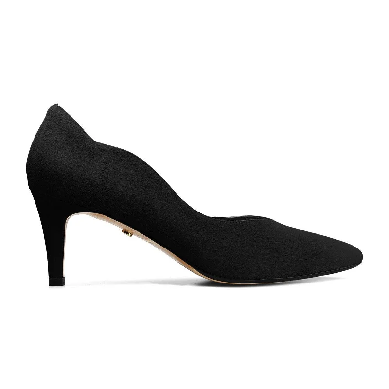 Van Dal Stella 3501 1002 Ladies Black Suede Slip On Heels