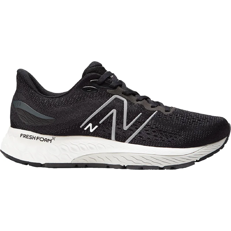 Athletic shoes for sunset runs-Men's New Balance Fresh Foam X M880B12 Black/Lead/Light Aluminum Mesh