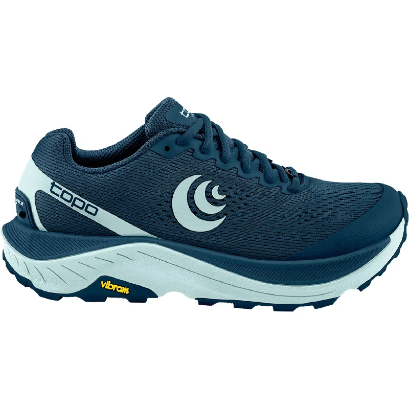 Athletic shoes with loud soles-Women's Topo Ultraventure 3 Navy/Blue Mesh