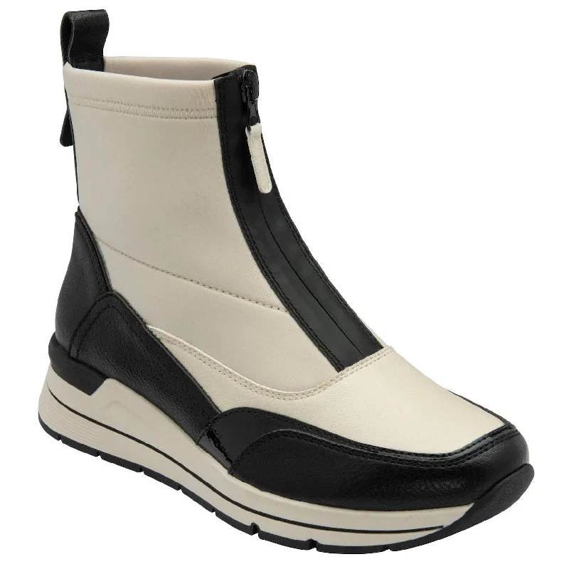 Ankle boots for museums-Lotus Petra Ladies Off White Front Zip Ankle Boots