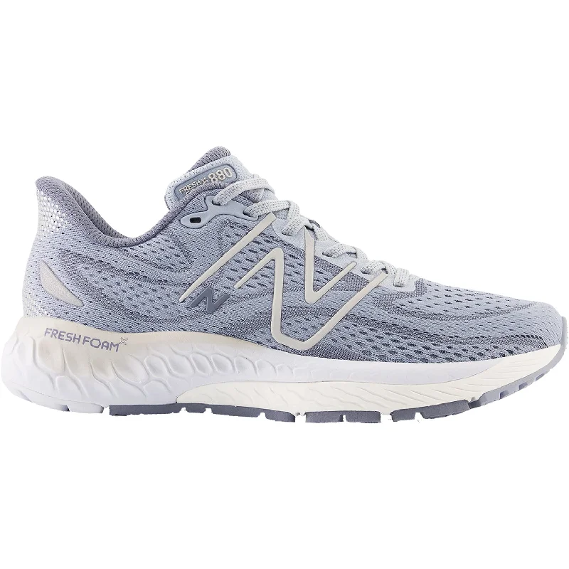 Athletic shoes with solid midsoles-Women's New Balance W880G13 Fresh Foam X Light Arctic Grey/Arctic Grey/Light Silver Mesh