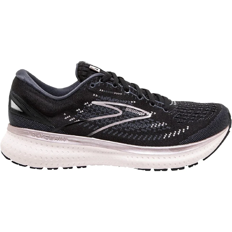 Athletic shoes with custom logos-Women's Brooks Glycerin 19 Black/Ombre/Metallic Mesh