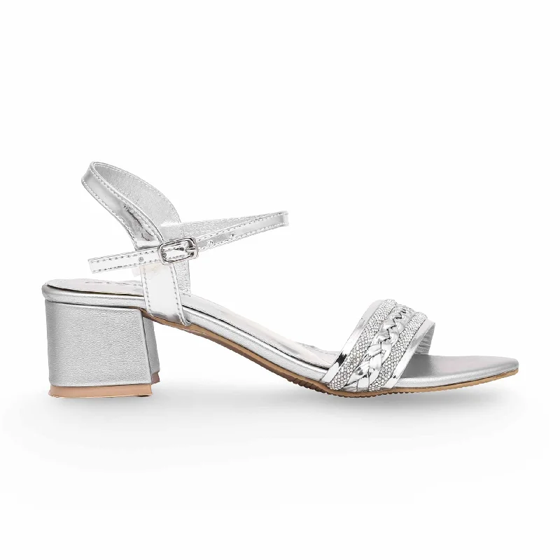 Sandals with cosmic print-Silver Fancy Sandal FN5914