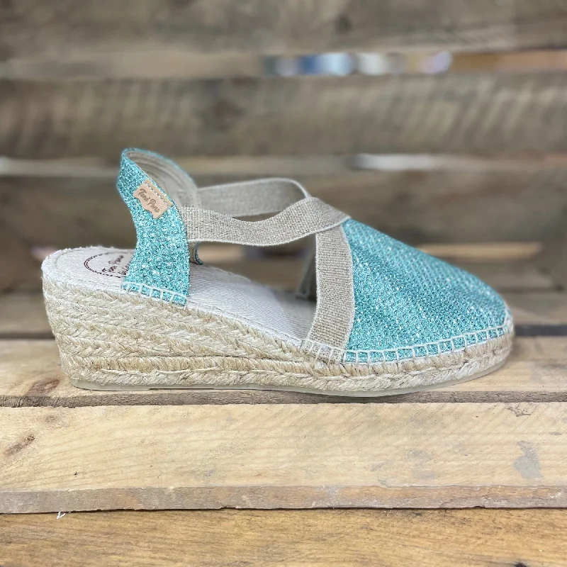 Toni Pons Triton Women’s Menta Green Metallic Espadrilles