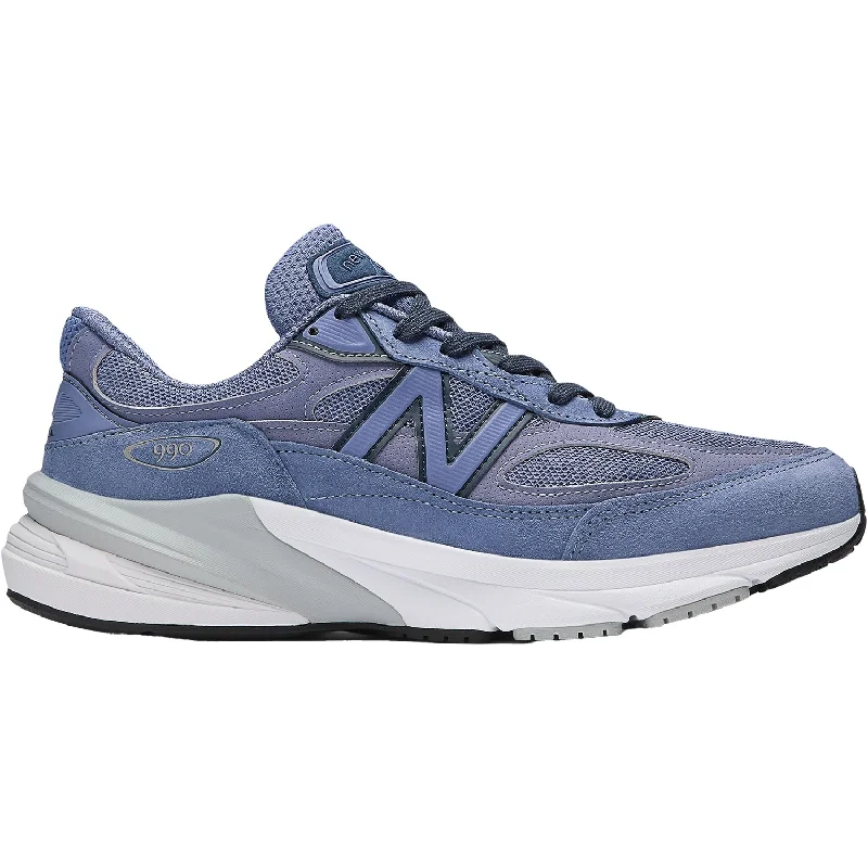 Athletic shoes for icy runs-Unisex New Balance U990PP6 Purple/Navy Suede/Mesh