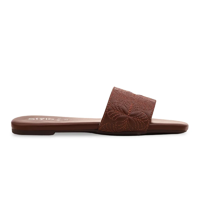 Slippers with calm restBrown Formal Slipper FR8115