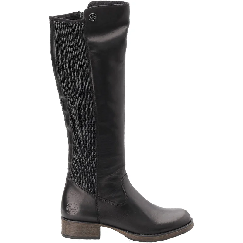 Booties for cozy nightsWomen's Rieker Z9591-00 Faith Black Leather