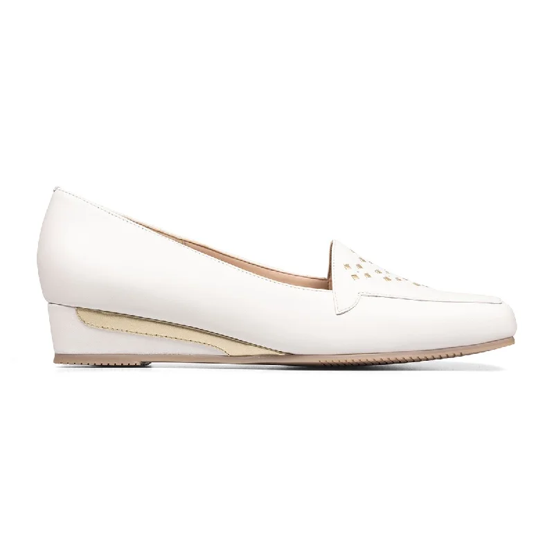 Van Dal Verona II SM 1298 0007 Ladies White Combi Leather Slip On Shoes