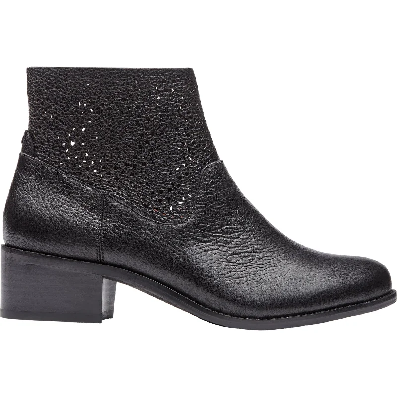 Booties with soft solesWomen's Vionic Luciana Perf Black Leather