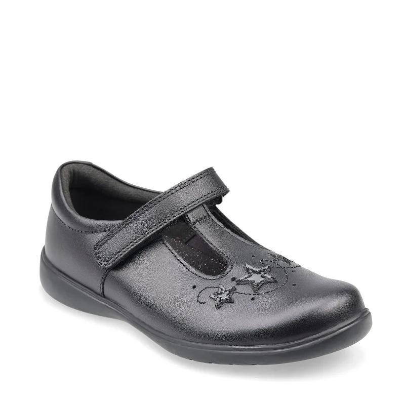 Start-Rite Star Jump 2801_7 Girls Black Leather T-Bar School Shoes