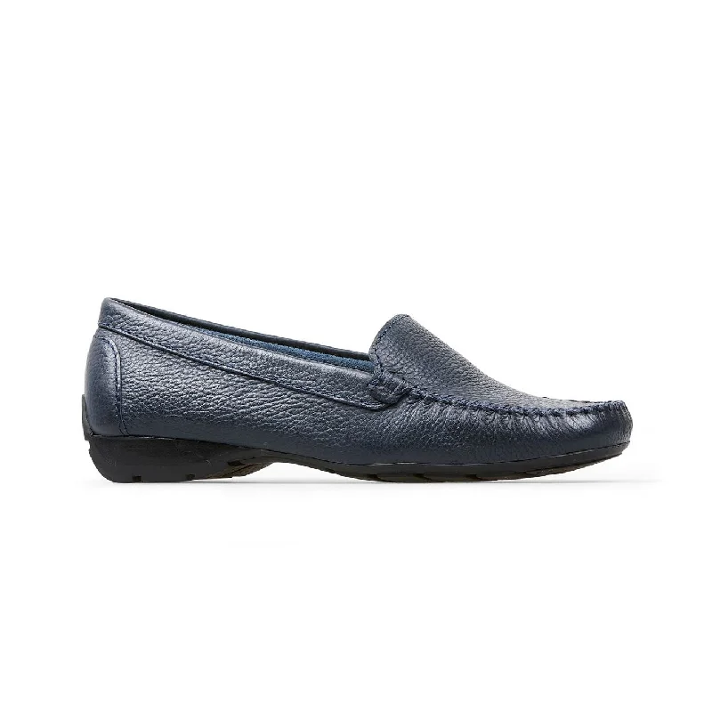 Van Dal Sanson 2156 4000 Ladies Navy Leather Slip On Shoes