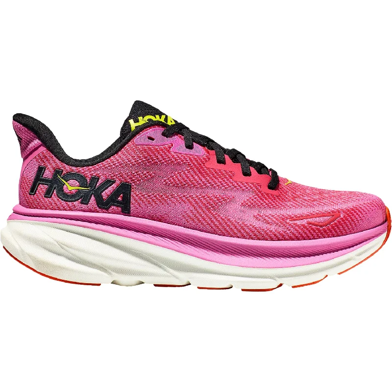 Athletic shoes with classic vibes-Women's Hoka Clifton 9 Raspberry/Strawberry Mesh