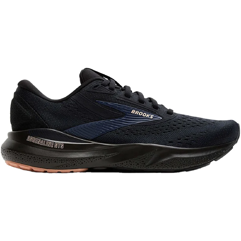 Athletic shoes with funky patterns-Women's Brooks Adrenaline GTS 24 Black/Peacoat/Peach Mesh