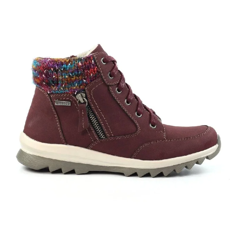 Ankle boots for promotions-Lunar GLB115 Buttermere Ladies Burgundy Waterproof Zip & Lace Ankle Boots