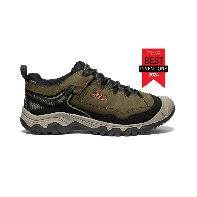 Men's Targhee IV Wide Waterproof Hiking Shoe  |  Dark Olive/Gold Flame