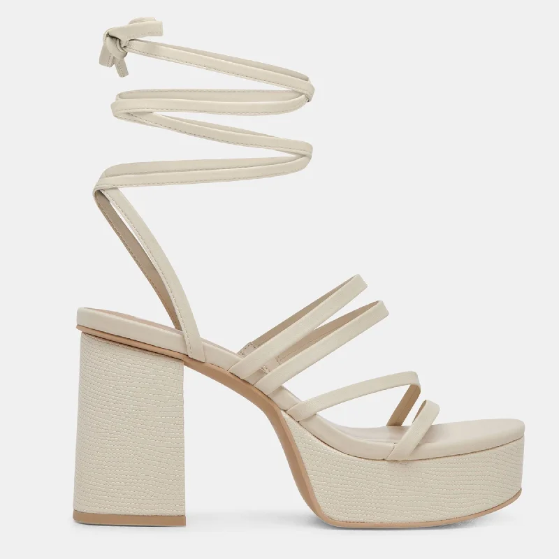 Heeled sandals with eco-friendly materialsBarbs Heels Ivory Stella