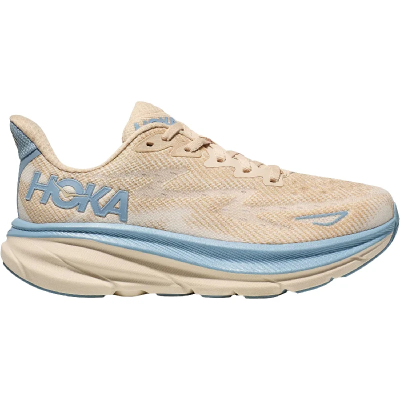 Athletic shoes with abstract heels-Women's Hoka Clifton 9 Oak/Alabaster Mesh