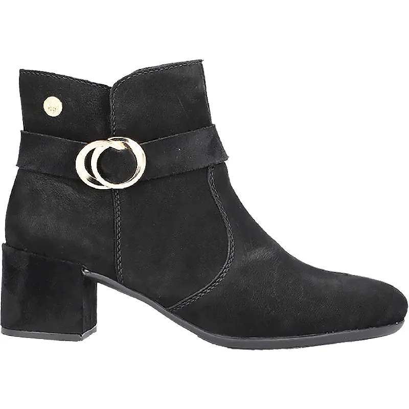 Booties with stylish paddingWomen's Rieker 70289-00 Sarah 89 Black Suede