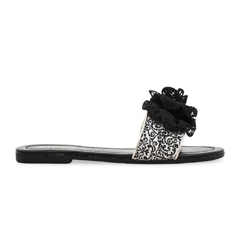 Slippers for summerBlack Casual Chappal CL1792