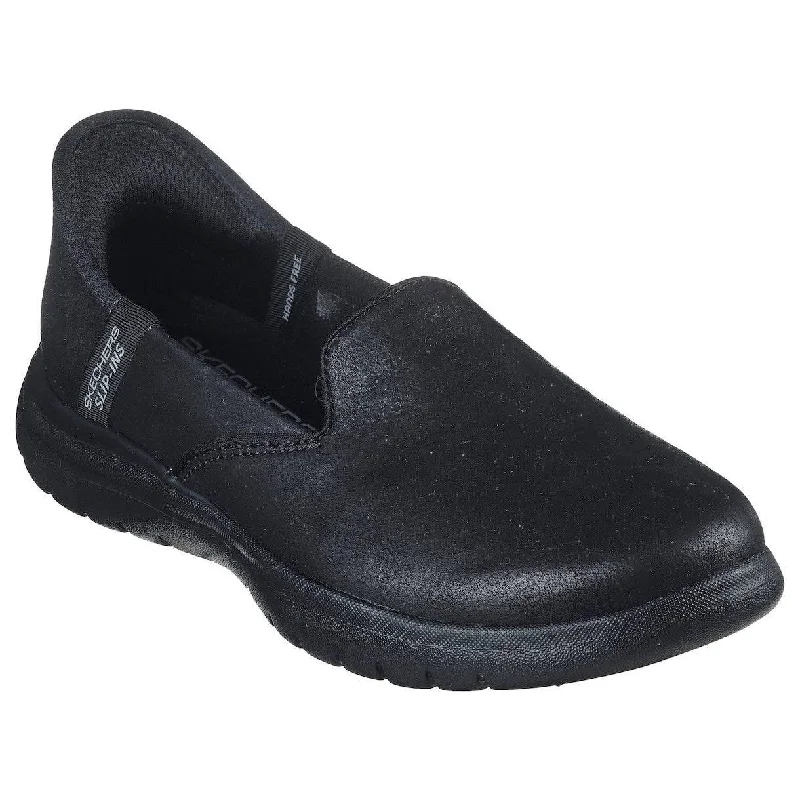 Skechers 136544 On-The-Go Flex - Cap Hands Free Ladies Black Textile Slip On Shoes