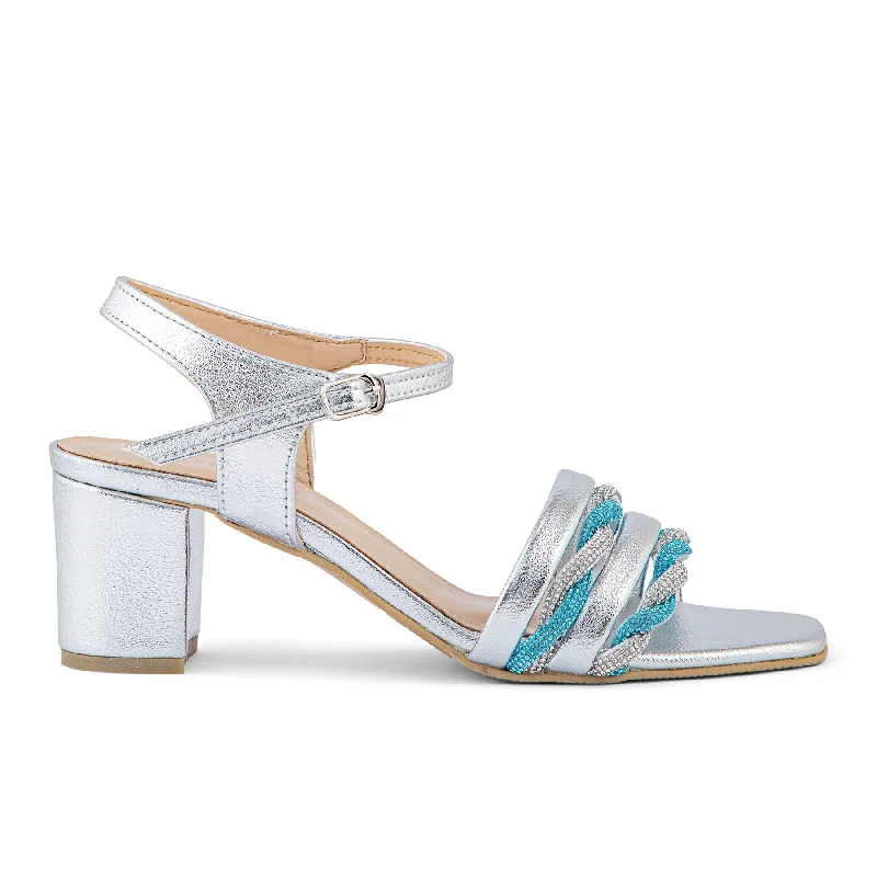 Sandals for cool looks-Silver Fancy Sandal FN5913