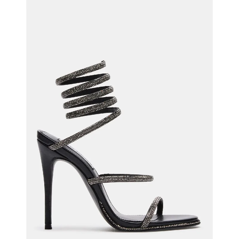 Heeled sandals with bold patternsEXOTICA BLACK