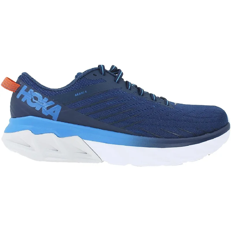 Athletic shoes with shiny heels-Men's Hoka One One Arahi 4 Majolica Blue/Dresden Blue Mesh