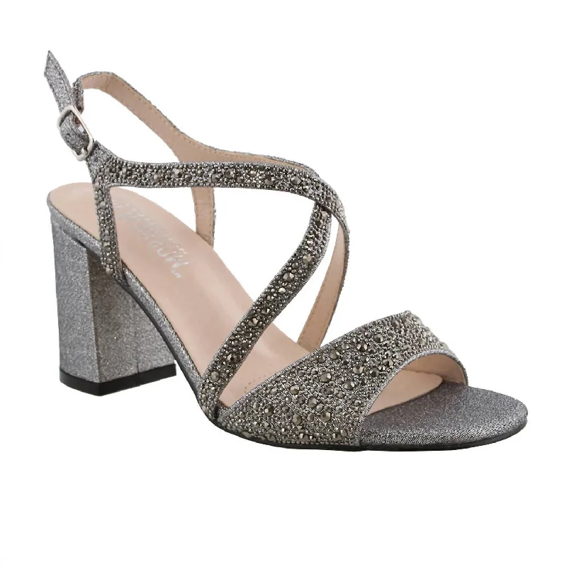 Heeled sandals for budget shoppersWomen's Criss Cross Heels In Pewter