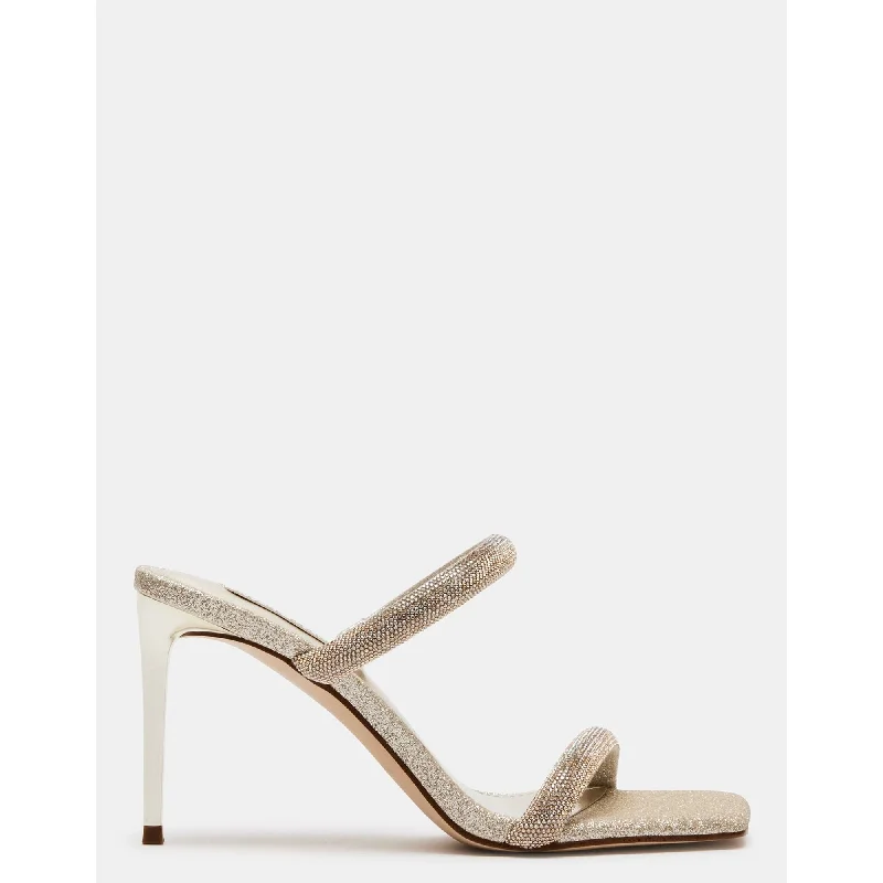 Heeled sandals with pull-on strapsPauleen Champagne