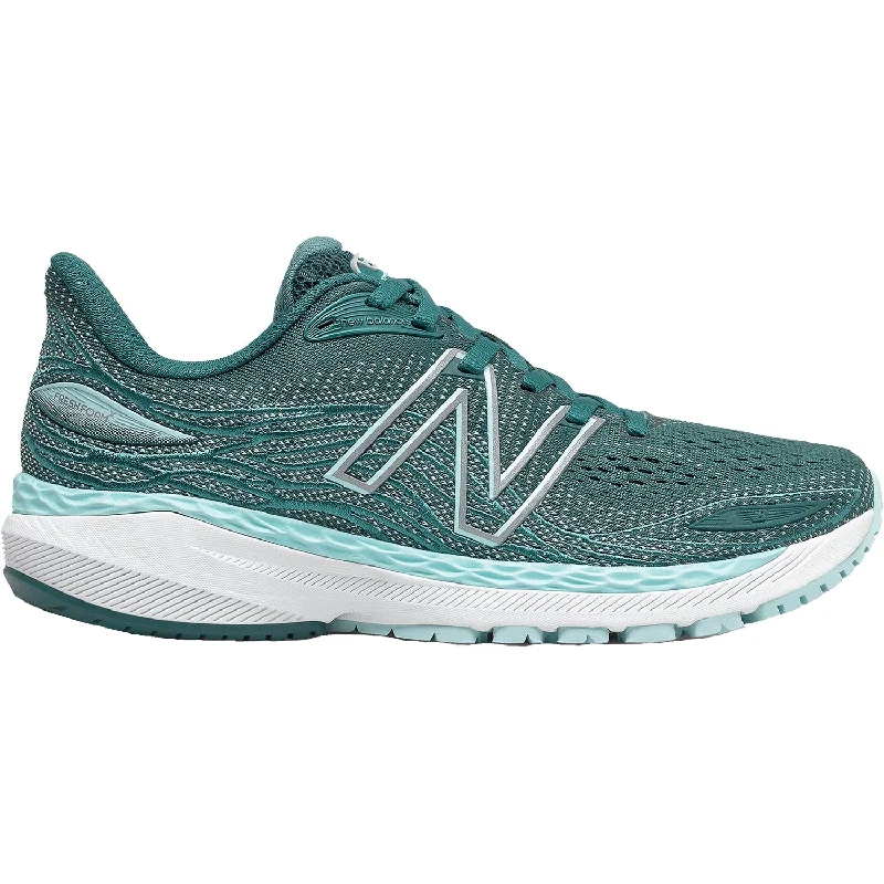 Athletic shoes for chilly jogs-Women's New Balance Fresh Foam W860N12 Mountain Teal/Pale Blue Chill Mesh