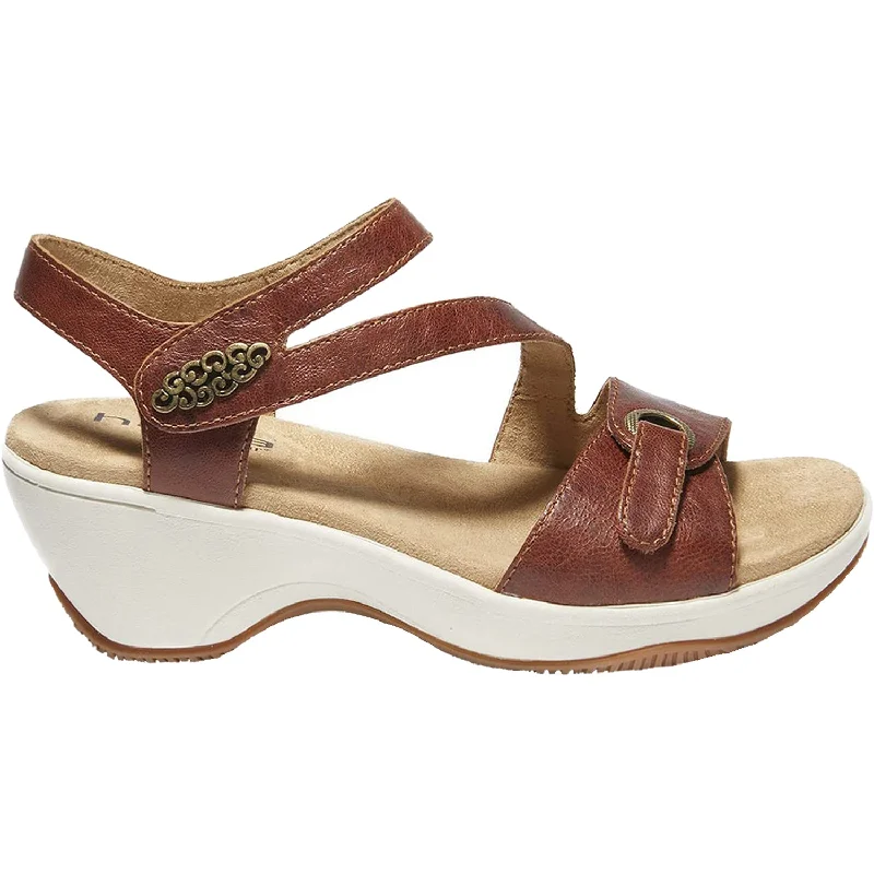 Sandals for outdoor wear-Women's Halsa Cindy Cognac Leather