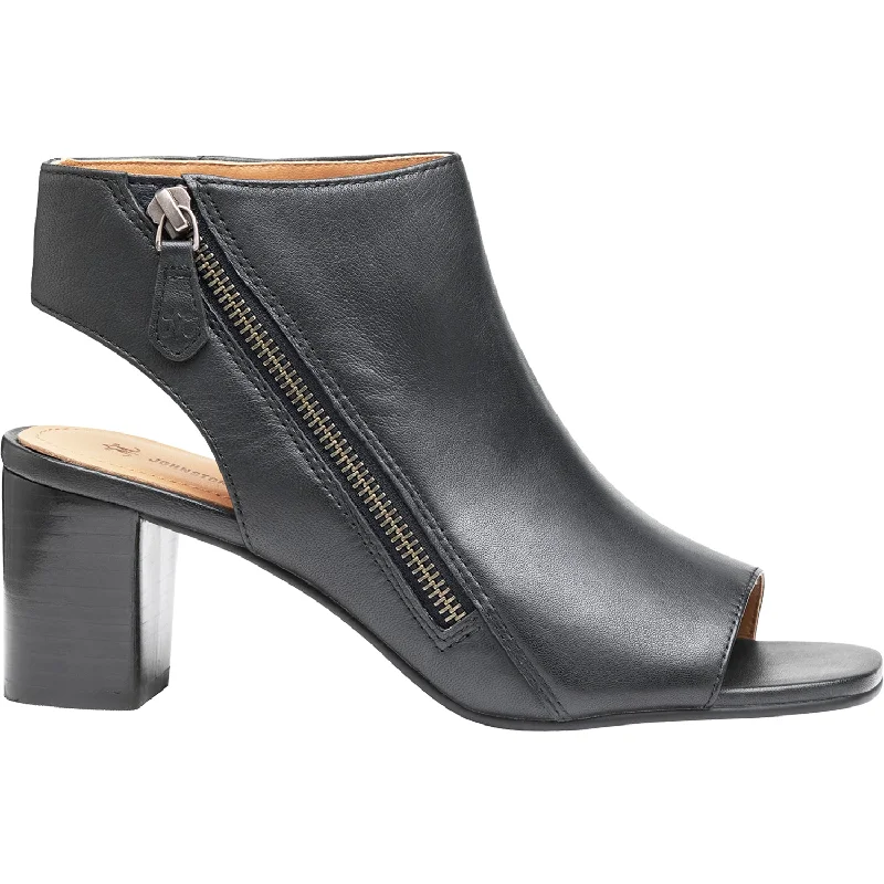 Booties for cozy nightsWomen's Johnston & Murphy Evelyn Side Zip Bootie Black Glove Leather