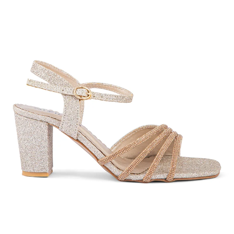 Sandals with low profile-Golden Fancy Sandal FN5900