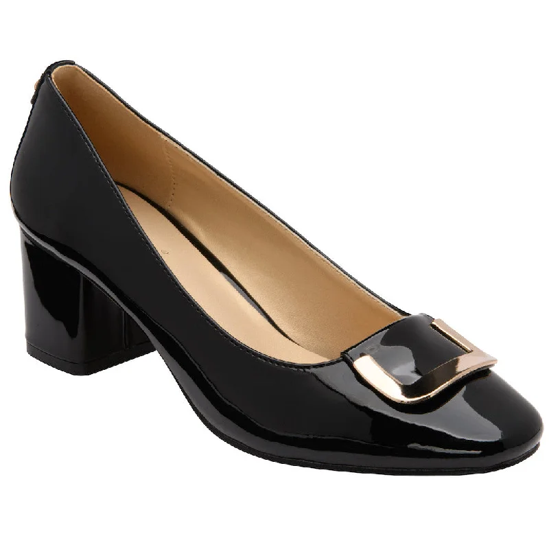 Lotus Aubrey Ladies Black Patent Slip On Heels