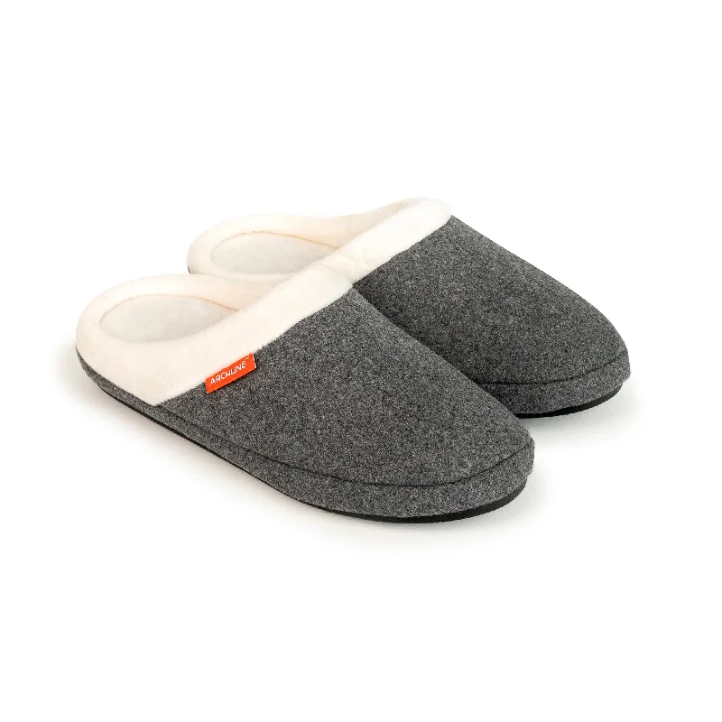 Slippers with everyday comfortArchline Orthotic Slippers Slip-On – Grey Marl