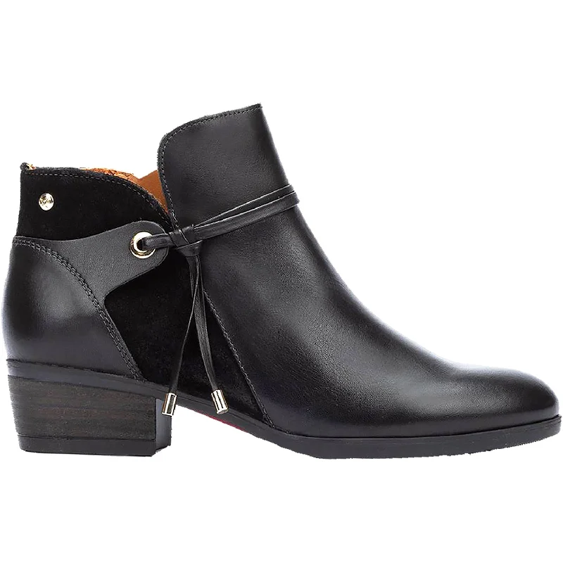 Booties with padded solesWomen's Pikolinos Daroca W1U-8505 Black Leather