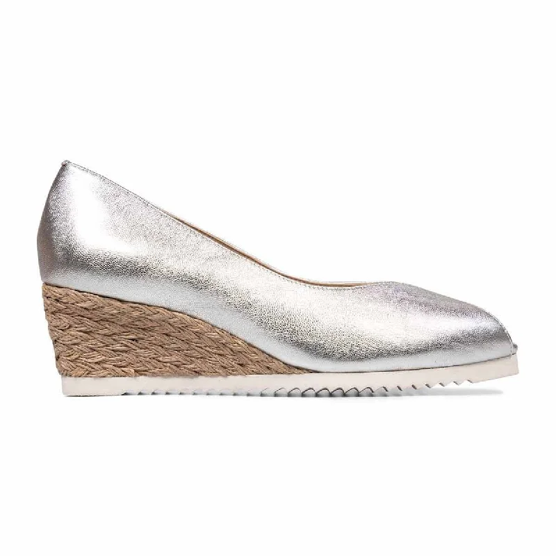 Van Dal Dorothy 3377 7101 Ladies Silver Leather Slip On Shoes