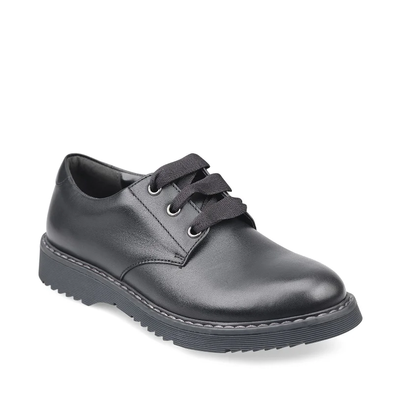 Start-Rite Impact 3518-7 Black Girls Leather Lace Up Shoe