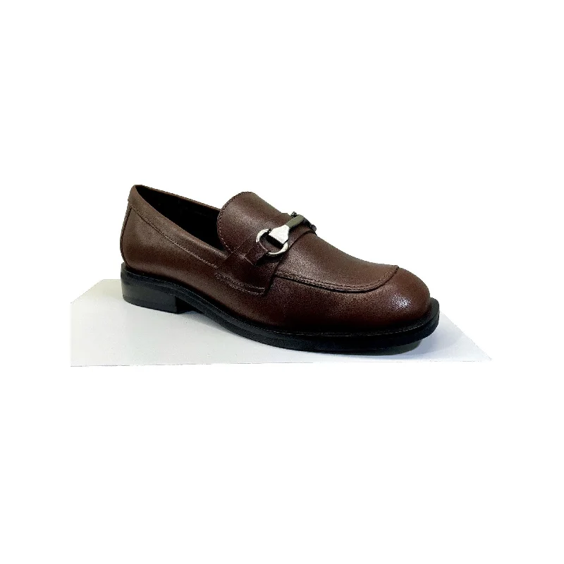 EYS India Ladies Brown Leather Slip On Shoes