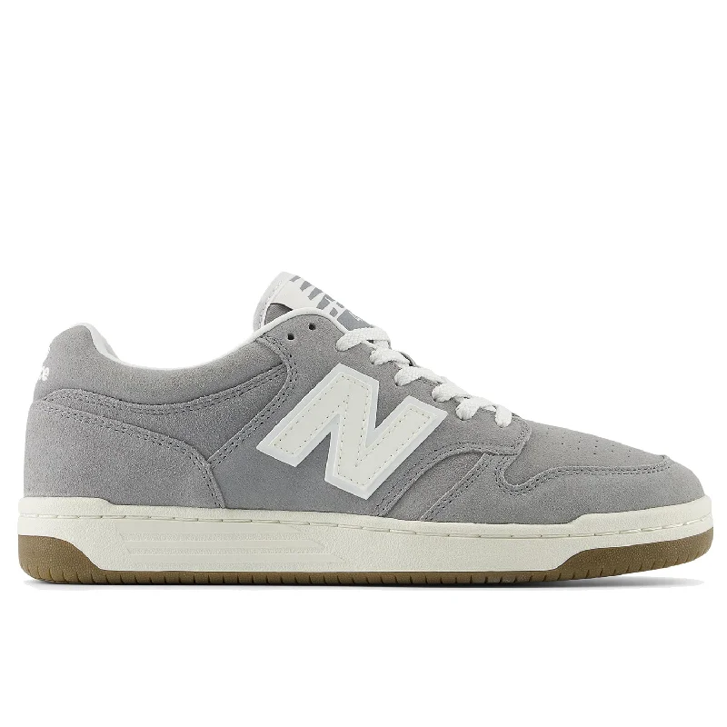 Athletic shoes with solid soles-Unisex New Balance BB480LSG-3 Slate Grey/Sea Salt