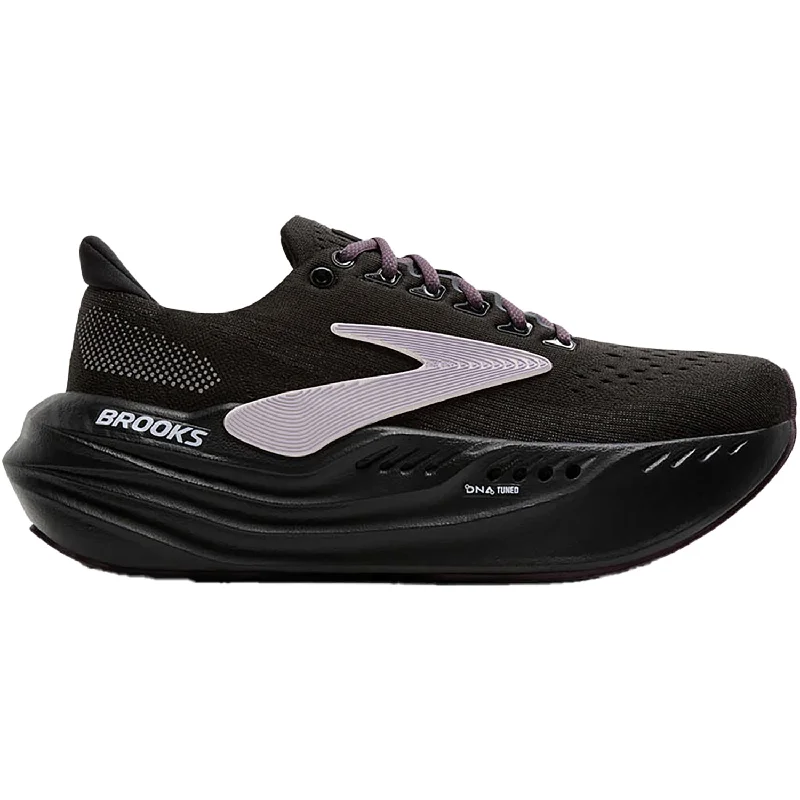 Athletic shoes for sore feet-Women's Brooks Glycerin Max Black/Orchid Ice/Grey Mesh