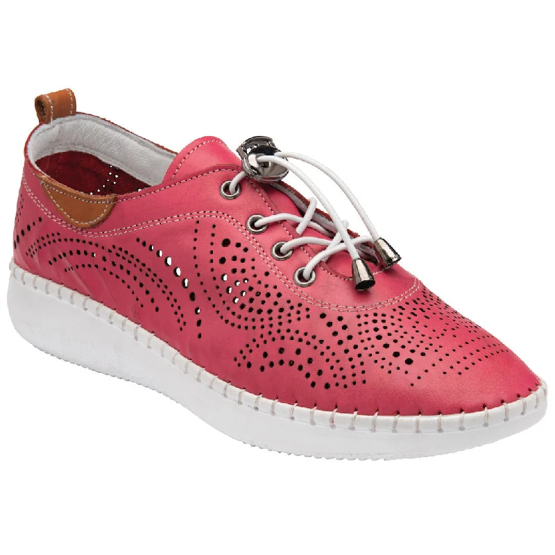 Lotus Katya ULS327 Ladies Pink Leather Elasticated Shoes