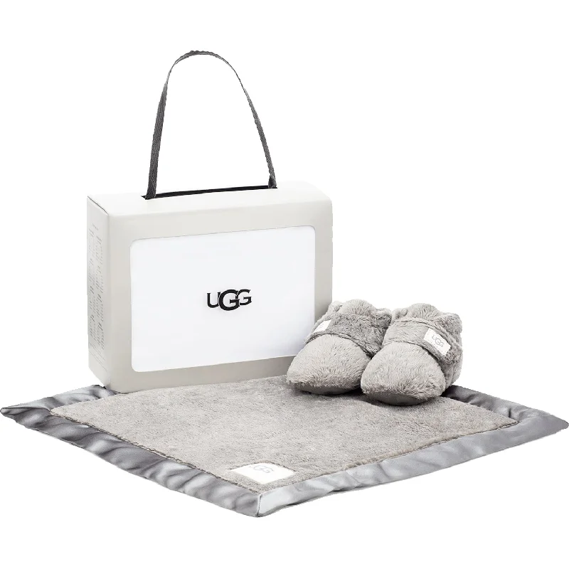 Slippers for worn-in comfortInfants' UGG Bixbee Bootie And Lovey Blanket Charcoal