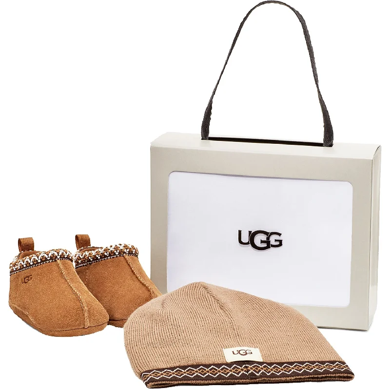 Slippers for high-end restInfants' UGG Baby Tasman And Ugg Beanie Chestnut