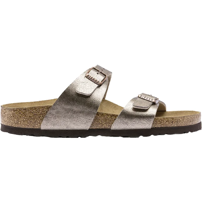 Sandals for funky fashion-Women's Birkenstock Sydney Graceful Taupe Birko-Flor