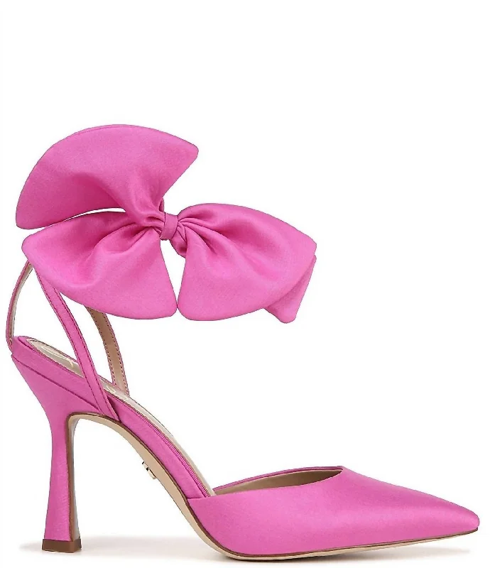 Heeled sandals with non-slip gripHalie In Dahlia Satin