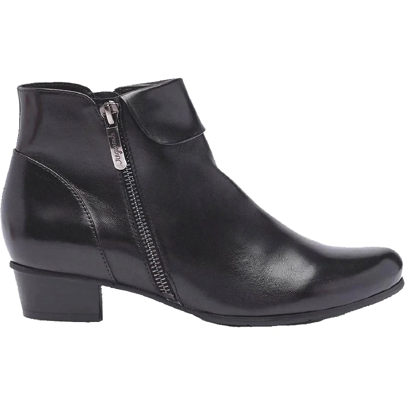 Booties with soft solesWomen's Regarde Le Ciel Stefany-333 Black Glove Leather