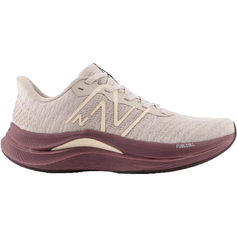 Athletic shoes for slippery surfaces-Women's New Balance WFCPRCH4 FuelCell Propel Moonrock/Licorice Mesh