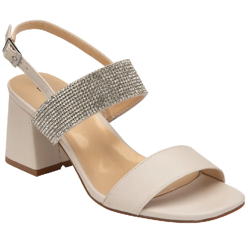 Lotus Elisena ULS385 Ladies Nude Diamante Textile Buckle Heels